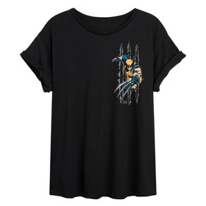 Women's - Marvel - Wolverine Slash Oversized Graphic T-Shirt - 1 of 4
