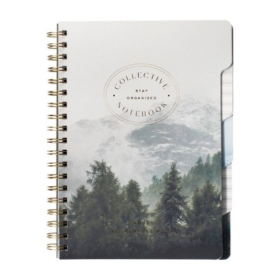Fringe 180pg Ruled Notebook 10"x7.5" Spiral Tab Collective: 5 Subject, Narrow Lined, Soft Cover, Twin-Wire Binding