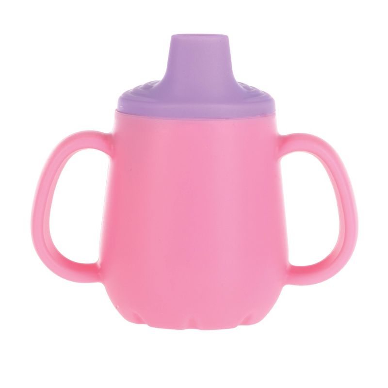 Nuby 2oz 2 Handle Silicone Sippy Cup with Spout Lid - Girl, 2 of 8