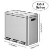 Stainless Steel Waste Bins for Recycling and Trash - 4 of 4