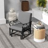 Costway 2 PCS Patio Rocking Chair with Cushion Heavy-Duty Metal Frame Smooth Glider Outdoor Black/Gray/Navy - 2 of 4