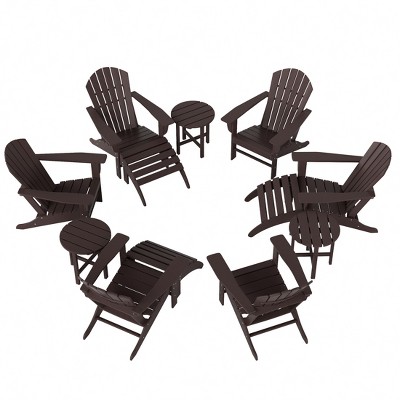 WestinTrends Dylan HDPE Outdoor Patio Adirondack Chair (12-Piece Set)