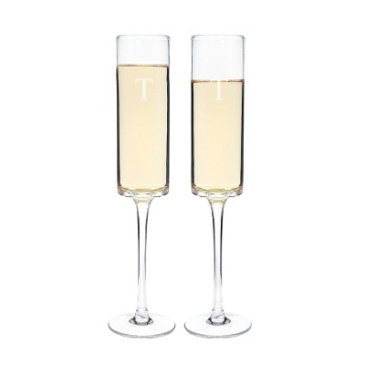 cylinder champagne flutes