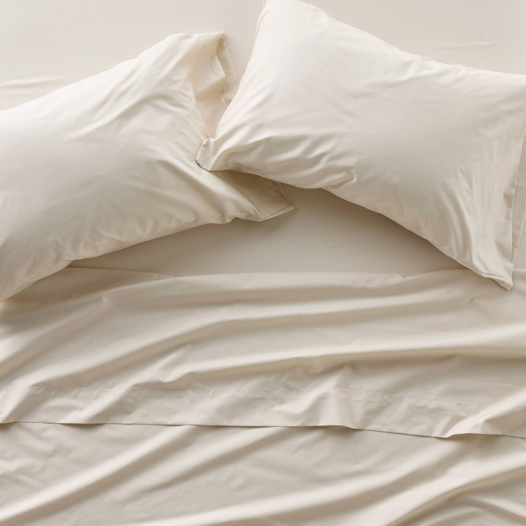 King 400 Thread Count Percale Sheet Set Natural - Casaluna™