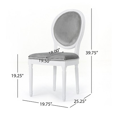Horizon Gray Velvet Upholstered Arm Chairs with Wood Frame
