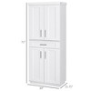 Modern Kitchen Pantry Freestanding Cabinet Cupboard with Doors and Drawer, Adjustable Shelving - 3 of 4