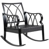 Resenkos 3-Piece Rocking Chair Bistro Set, Two Rocking Chairs And A Round Side Table, PE Rattan, Brown - 4 of 4
