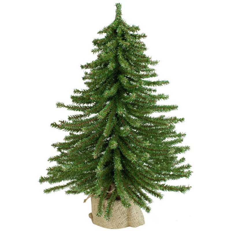 Northlight 2' Potted Downswept Mini Village Pine Medium Artificial Christmas Tree, Unlit, 1 of 8