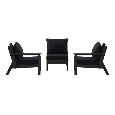 WestinTrends Avalon Outdoor Patio HDPE Sectional Sofa with Patio Cushions