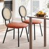 Whizmax Natural Rattan Dining Chairs Set of 4/2, Kitchen Chairs with Thicken Upholstered, Modern Dining Room Chairs Set of 4/2 for Living Room - 3 of 4