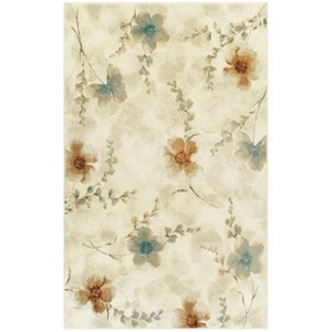 Modern Floral Indoor Area Rug or Runner - Blue Nile Mills - 1 of 4