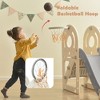 Children's Swing-N-Slide with Bus Play Structure, Toddler Freestanding Bus Toy with Slide and Swing, Bus Slide Set with Basketball Hoop Gray As shown - 3 of 4