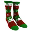 Women's Ugly Christmas Sweater Socks Funny Festive Holiday Xmas Party Novelty Footwear - Crazy Dog Socks - 2 of 4