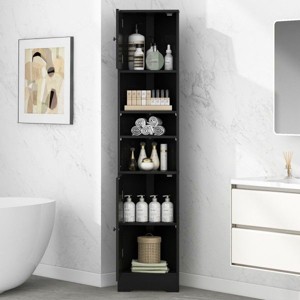NicBex Bathroom Storage Cabinet,66.9 inch High Floor Coner Cabinet with 2 Doors and Adjustable Shelves for Bathroom - 1 of 4