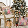 Christmas Trees Merry & Bright Colorful Throw Pillow Covers, 18 x 18 Inch Ho Ho Ho Xmas Holiday Truck - 3 of 4