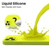 BONGEEK Compatible with iPhone 13 Pro Max Case 6.7 inch, with 2 x Screen Protector Liquid Silicone Gel Rubber Shockproof Protective -Yellow - 3 of 4