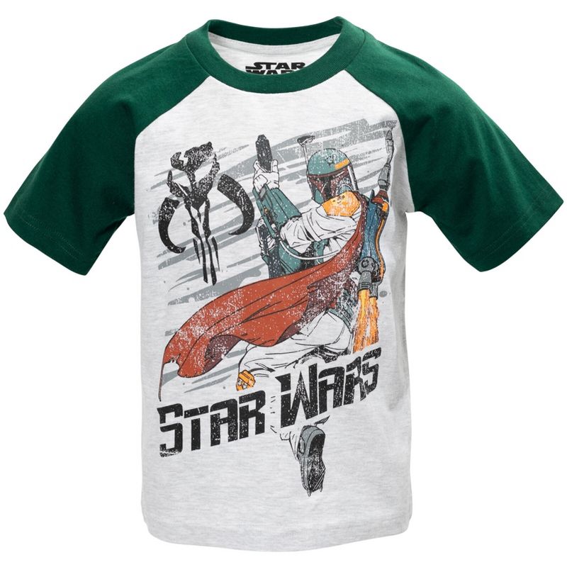 STAR WARS Young Jedi Adventures Yoda Boba Fett Kai Brightstar 2 Pack T-Shirts Little Kid to Big, 3 of 8