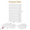 Modern 5/7 Drawer Dresser for Bedroom Antique White/Natural 5 Chest of Drawers 43" Tall with Large Storage Space - 2 of 4