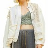Women's Cut Sew Multi Fabric Hooded Button Down Shacket - POL - 4 of 4