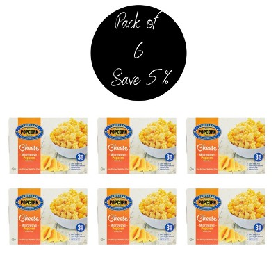 Preferred Popcorn 3 oz Cheese Microwave Popcorn - Pack of 6 Boxes of 3