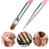 Unique Bargains Nail Art Liner Brushes Nails Gel Polish Painting Nail Art Design Brush Pen Nail Dotting Painting Drawing Pen 9mm Pink - 2 of 4