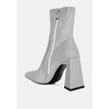 Hustlers Shimmer Block Heeled Ankle Boots - 3 of 4