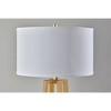 Adesso Oakley Floor Lamp Antique Brass: 58.5" Tall, Linen Drum Shade, ETL Listed, 3-Way Rotary Switch - 4 of 4