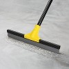 Squeegee Broom for Floor, 18'' Heavy Duty Rubber Wiper with 60'' Long Handle for Bathroom Tile, Garage, and Deck - 3 of 4