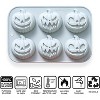 JDICTION 2 Pack Pumpkin Chocolate Molds, 6 Cavity Pumpkin Shapes for Halloween, Autumn, Thanksgiving, Candy, Gummy, Resin, DIY Crafts - 4 of 4