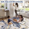 Washable Modern Abstract Area Rug, Soft Marble Pattern Non-Slip Carpet for Living Room, Kitchen, Playroom - 4 of 4