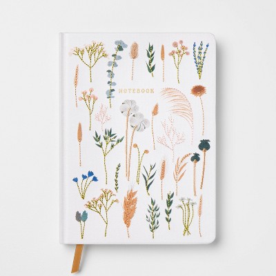 240pg Ruled Journal 8"x6" Botanical Leaves - Threshold™