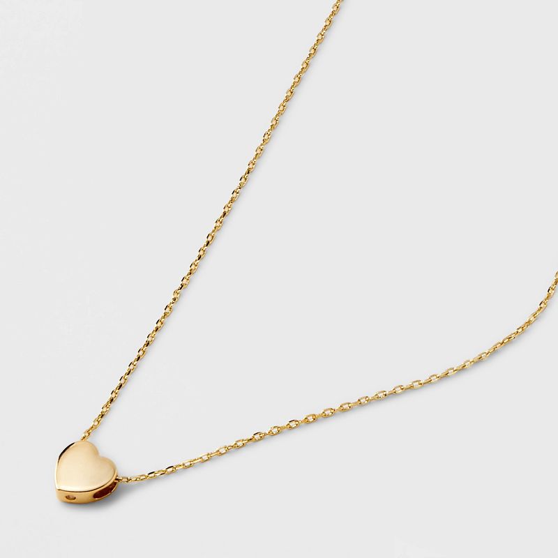 14K Gold Plated Heart Slider Pendant Necklace - A New Day&#8482; Gold, 5 of 6