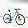 DSVIMOY Bicycles, 29 Inch Mountain Bike with Front Suspension and Height Adjustable Saddle, 8 Speed MTB for Men Women, Blue, 27.1"*41.7"*70.8" - 2 of 4