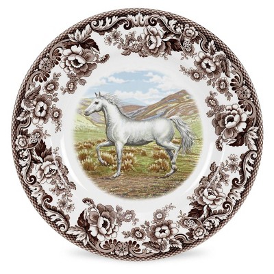 Spode Woodland 10.5” Dinner Plate, Horses Motifs, Perfect for Thanksgiving and Other Special Occasions, Made in England from Fine Earthenware