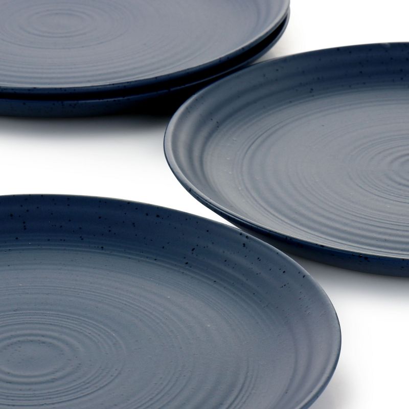 Gibson Bee and Willow Home Milbrook 6 Piece 10 Inch Dinner Plate Set in Speckled Blue, 4 of 7