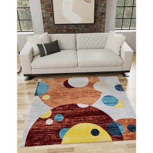 Unique Loom Kamala Washable Collection Area Rug - Bubbles - 1 of 4