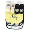 Hudson Baby Infant Girl Cotton Bib and Sock Set, Pretty Daisy, One Size - 2 of 4