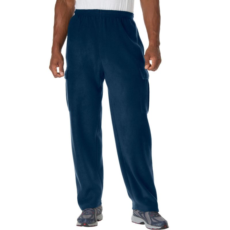 KingSize Men's Big & Tall Explorer Plush Fleece Cargo Pants, 1 of 2