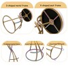 KTMBDW Round Bar Stools Set of 2, Counter Height Bar Stools, Upholstered Counter Stools with Metal Legs for Kitchen Island Dining Room Bar - 3 of 4