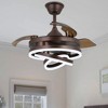 Bella Depot 36" Modern Retractable Ceiling Fan with Dimmable Light and Remote, 6-Speed DIY Light Shade - 2 of 4