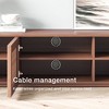 POVISON 95" Modern Wood TV Stand, Minimalist Slatted Entertainment Center,Media Console, TV Console, Perfect for 85-inch TVs - 4 of 4
