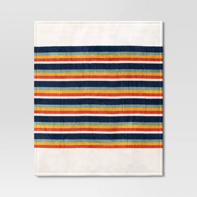 Vintage Striped Printed Plush Throw Blanket - Room Essentials™, 4 of 6