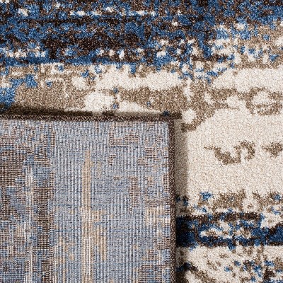 Abstract Multicolor Shag Synthetic Area Rug 6' x 9'