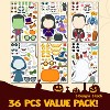 Joyfy 36Pcs Halloween Kids Craft Stickers Characters for Make Face Sticker Sheet,Halloween Party Favors Crafts Supplies,Classroom Activities Supplies - 2 of 4