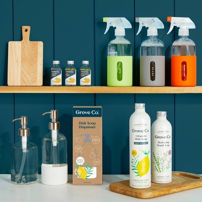 Stainless Steel and Glass Refillable Hand Soap Dispenser