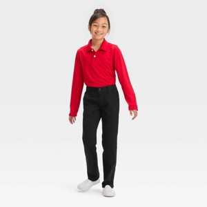 girls dress pants NUMYEAN Wide Leg Uniform Pants for Girls Preppy Clothes Size 7-8 Years Black: Clothing, Shoes & Jewelry rise pants are crafted from a soft fabric blend with added stretch for comfy wear Girls Belted Woven Chino Pants