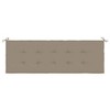 Garden Bench Cushion Taupe 100% polyester 59.1 x 19.7 x 1.6 in vidaXL - 4 of 4