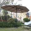 14FT Double Sided Polyester Outdoor Umbrella,Garden Umbrella With 12 Ribs,Patio Large Rectangular Umbrella,Base Not Included-Coolbibila - 3 of 4
