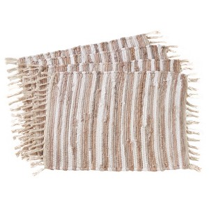Saro Lifestyle Chindi Placemat, 14"x20" Oblong, Natural (Set of 4) - 1 of 3
