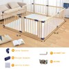 Wooden Baby Playpen, Large Wood Gate Playpen for Babies and Toddlers, Baby Fence Play Yard with Door for Kids Activity Center - 2 of 4